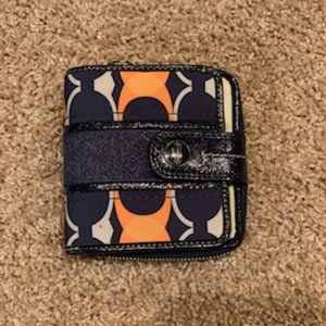 Navy Blue/Orange Coach Wallet
